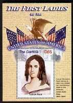 GAMBIA - 2007 - 1st Lady of US,  Sarah Polk - Perf Min Sheet - Mint Never Hinged
