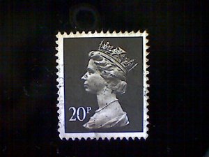 Great Britain, Scott #MH115, used(o), 1989 Machin: Queen Elizabeth II, 20p