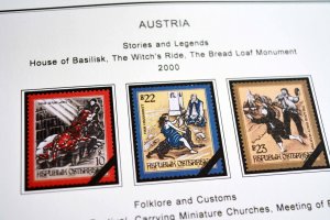 COLOR PRINTED AUSTRIA 1850-2010 STAMP ALBUM PAGES (317 illustrated pages)