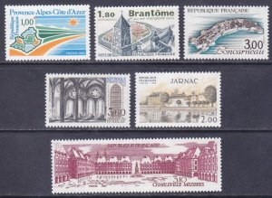 France 1853-58 MNH OG 1983 Scenic Views Set of 8 Very Fine