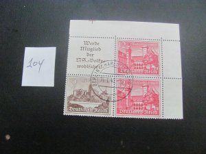 Germany 1940 USED MI. S257 FROM BOOKLET $15 XF (204)