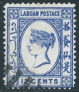 Labuan, Sc #46, 12c Used