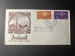 1960 Ireland First Day Cover FDC Dublin No Address The Round Tower Cachet