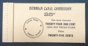 momen: Canal Zone Stamps #39c Complete Booklet Rare APS