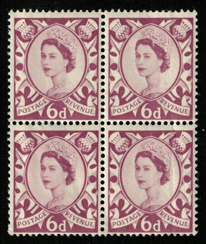 Queen Elizabeth II, 6D, Revenue, Plate Block MNH (T-5680)