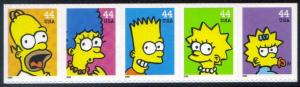 US SC# 4403a The Simpsons MNH Strip of Five