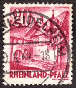 1948, Germany, French Occupation 20pf, Used, Sc 6N35