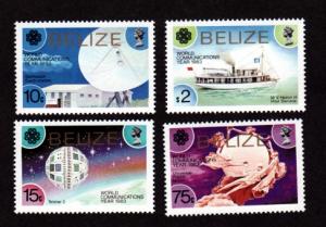Belize # 685-688 Mint World Communications Year!