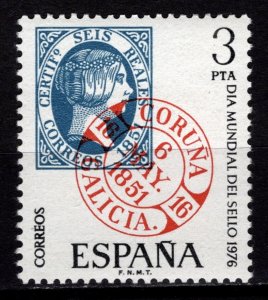 Spain 1976 World Stamp Day, 3p [Mint]