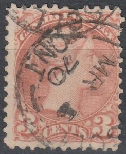 Canada SC# 37a Copper: Very Early Date MR 8 70. Used VF Clean Back  (~1465)