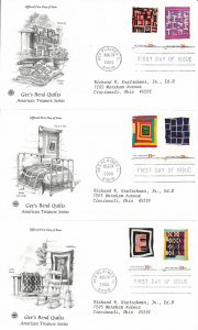 2006 FDC, #4089-4099, 39c Gee's Bend Quilts, PCS (5)