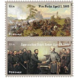 2015 49c Civil War 1865 Battle of Five Forks Appomattox Scott 4980-81 Mint VF NH