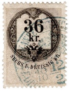 (I.B) Austria/Hungary Revenue : Stempelmarke 36kr (1864)