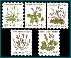 Faroe Islands 1980 Flowers, MNH 48-51,SG47-SG51