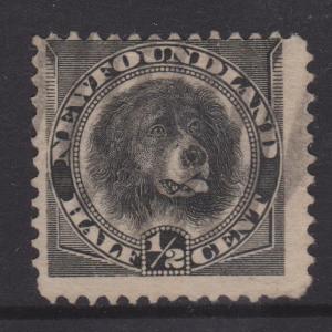 Canada Newfoundland 1894 1/2c Black Dog Sc#58 Used