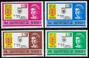 GREAT BRITAIN / JERSEY 1969 Jersey Post Office Opening. Stamps on Stamps, MNH