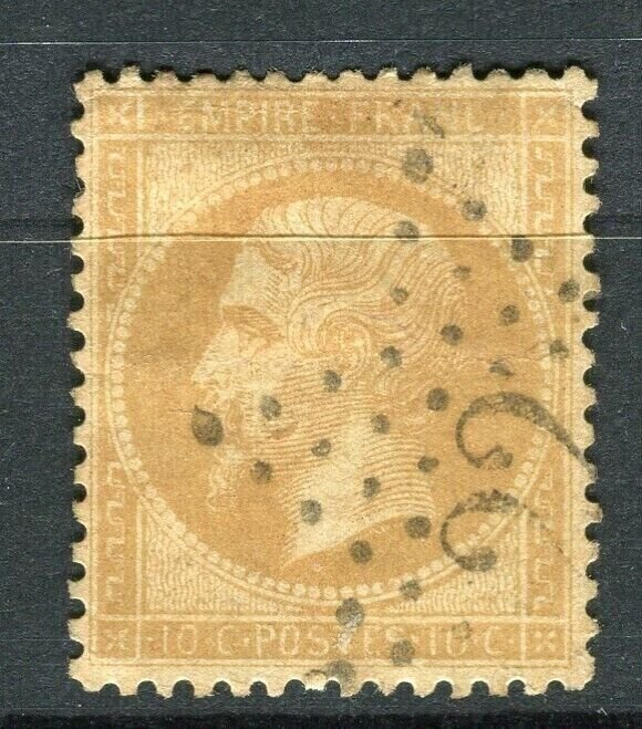 1852 Louis-Napoléon - N°9a, 10c bistre-brun oblitération étoile bleue