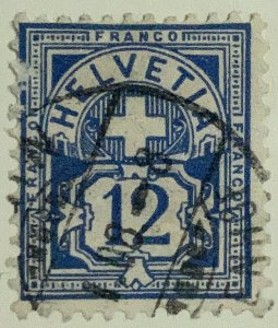 AlexStamps SWITZERLAND #74/117 FVF Used 