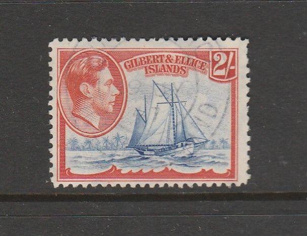 Gilbert & Ellice Islands 1939/55 2/- FU SG 52