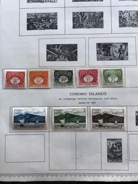 French Equatorial Africa on 11 old album pages