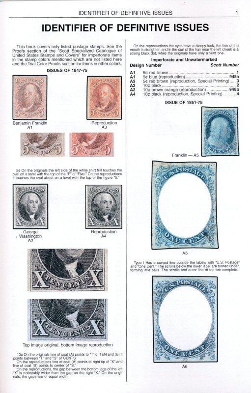 Scott Catalog US Definitive Stamp Identifier 2023 - Reference Booklet - 2nd Ed 