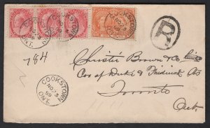 1899 Cookstown to Toronto 7c registered (H). $50