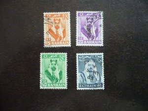 Stamps - Bahrain - Scott# 120,121,124,134 - Used Part Set of 4 Stamps