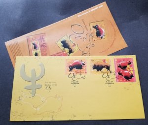 *FREE SHIP Singapore Year Of The Ox 2009 New Year Chinese Lunar Zodiac (FDC)