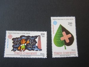 Turkey Turkiye Postalari 1986 Sc 2345-46 set MNH