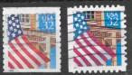 US #2914, 2921c used. Flag & Porch