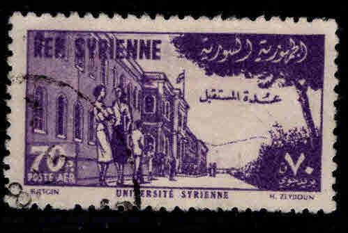 Syria Scott C182 Used 1954 airmail stamp