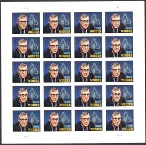 U.S.#5833 John Wooden 68c Sheet of 20, MNH.