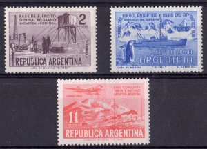 Argentina 1965 Sc#769/770C95 ARGENTINE ANTARCTICA-PLANE-PENGUINS-SHIPS (3) MNH