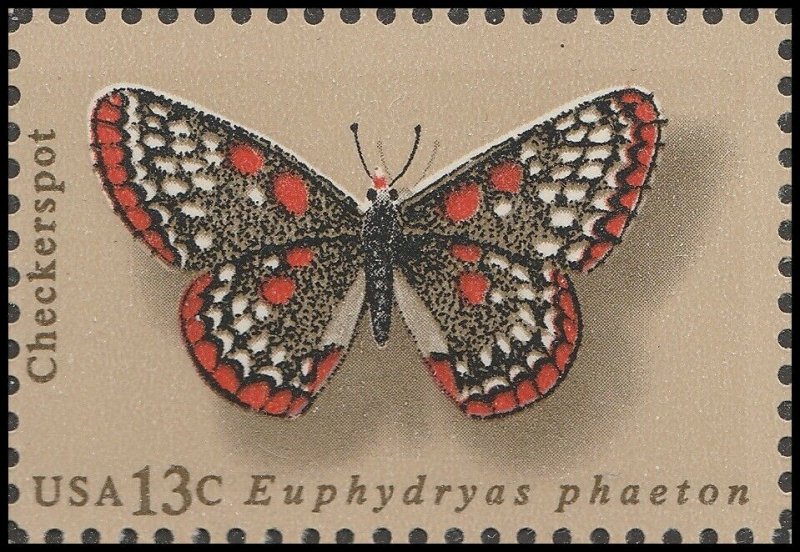 US 1713 Butterfly Checkerspot 13c single (1 stamp) MNH 1977