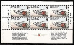 Guernsey 12p 1989 50th airport anniv. booklet pane mnh sc 404a