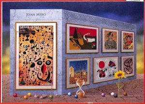 A4585 - SIERRA LEONE - MISPERF ERROR, souvenir sheet: 2016, Joan Mirò, art -