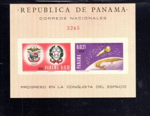 PANAMA #469De 1966 SPACE MINT VF NH O.G S/S2 IMPERF.