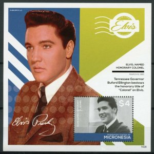 Micronesia 2014 MNH Elvis Presley Named Honorary Colonel 1v S/S IV