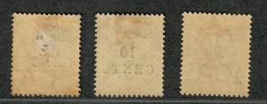 British Honduras Sc#22-24 M/H/F-VF, Partial Set, Cv. $117.50