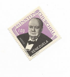 VENEZUELA 1965 TRIBUTE TO WISTON CHURCHILL POLITICIAN SCOTT C912 MI 1636 MNH