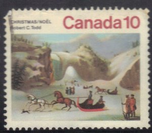 CANADA SC# 652  USED 10c 1974 CHRISTMAS     SEE SCAN