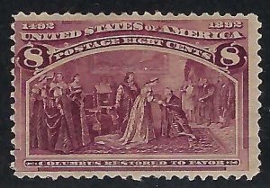 US Scott #236 Mint OG Hinged F-VF