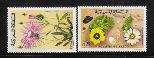 Morocco 1973 Flowers Nature Protection Sc 305-306 MNH A3231