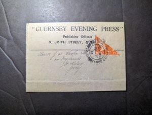 1941 England British Channel Islands Bisect Stamp Cover Guernsey to Jersey CI