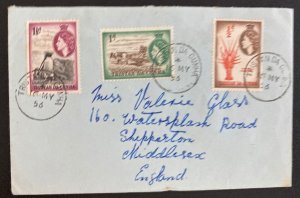 1956 Tristan Da Cunha First Day cover FDC To England