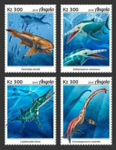 Angola - 2019 Prehistoric Water Animals - Set of 4 Stamps - ANG190114a