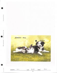 Jersey, Postage Stamp, #1098 Mint NH, 2003 Pets, Cat, Dog, Rabbit
