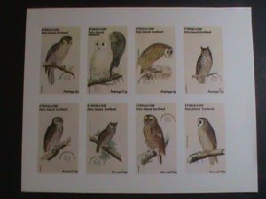 EYNHALLOW-SCOTLAND-WORLD LOVELY BIRDS IMPERF MNH MINI SHEET-VERY FINE