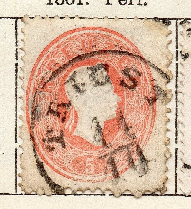 Austria 1861 Early Issue Fine Used 5kr. NW-11526