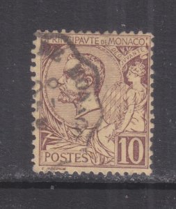 MONACO, 1893 Albert, 10c. Brown on Yellow, used.